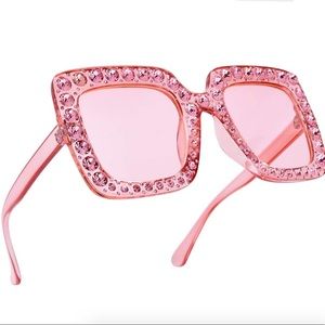 Rhinestone pink sunglasses